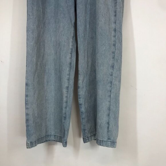 PRINCESS POLLY -WOMEN'S 6 - BLUE DENIM 100% COTTON STRAIGHT WIDE LEG JEANS - Picture 3 of 8